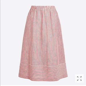 J Crew Factory striped midi skirt